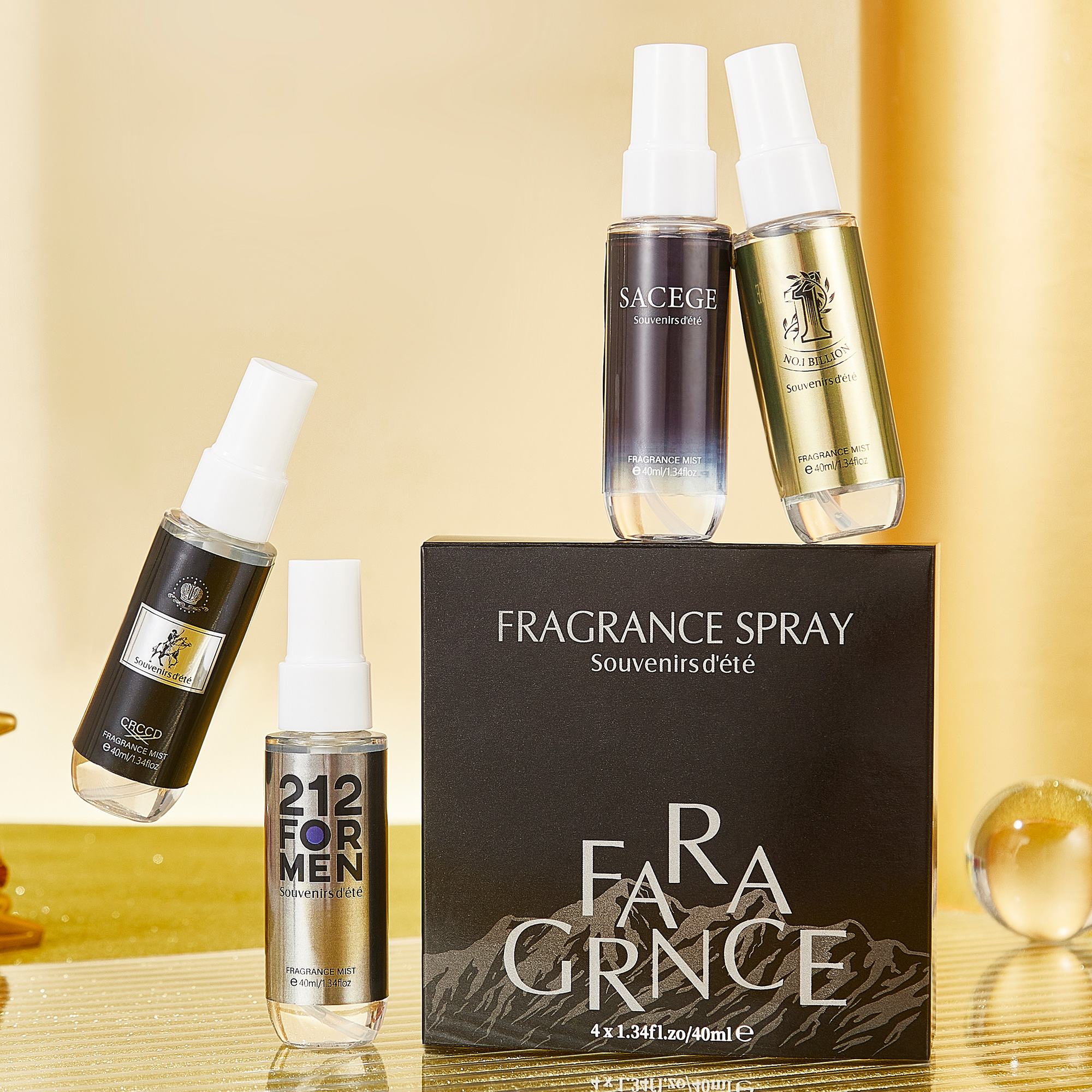 4pcs black gold men's perfume, – обзор и цена Perfume Fragrance Gift Set